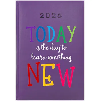 Kalendář Knihový kalendář 2026 A5 fialový