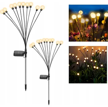 Venkovní osvětlení Solární lampa zapichovací oldBro černá 70 cm 2 ks