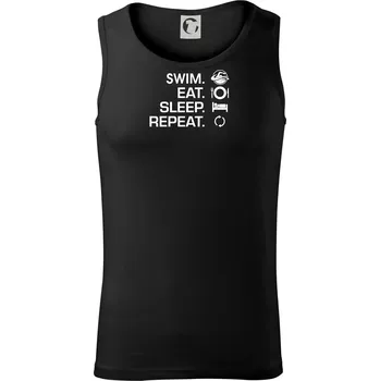 Eat sleep swim - Tílko pánské Core - L ( Černá )