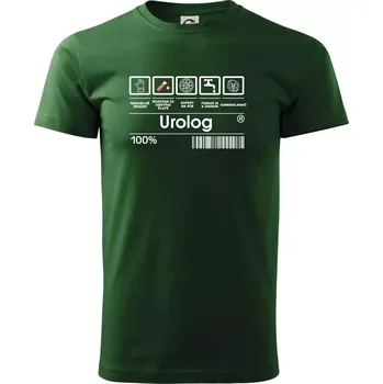 Čárový kód - urolog - Triko extra velké (5-8XL) - 8XL ( Lahvově zelená )