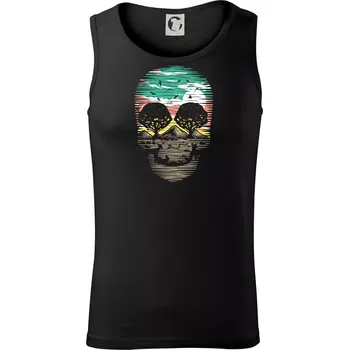 Příroda v lebce barevná - Tílko pánské Core - XL ( Černá )