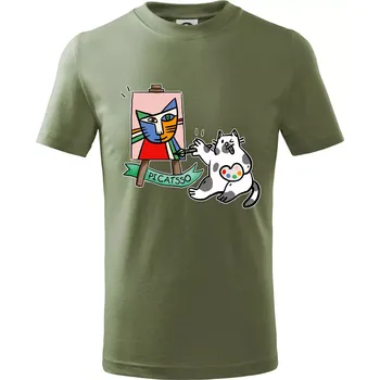 Chlapecké tričko Picatsso - Tričko dětské bavlněné - 146 cm/10 let ( Khaki )