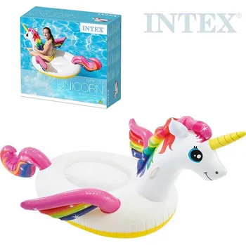 INTEX Jednorožec nafukovací 201x140x97cm dětské plavidlo do vody it57561