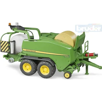BRUDER 02032 John Deere lis na balíky slámy s obalovačem br02032