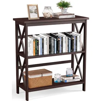 regál Regál Costway 79 cm x 86 cm x 38 cm, odstíny hnědé JV10762CF