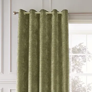Khaki termo závěsy v sadě 2 ks z žinylky 168x183 cm Selene Luxury Chenille – Hyperion ID_1804425