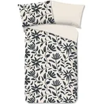 Černé/béžové bavlněné povlečení na jednolůžko 140x200 cm Emilia – Good Morning ID_1808284