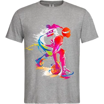 Pánské tričko Tričko Basketbalista Druh: Pánské, Barva: Šedá, Velikost: XL