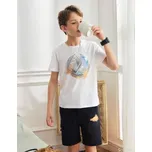 LETNÍ PYŽAMO Velikost: 146, Barva: Bílo/ černá