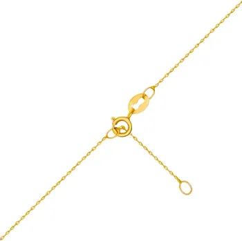 Náhrdelník Náhrdelník ve žlutém 14K zlatě - tři zirkonová srdíčka v čirém barevném odstínu