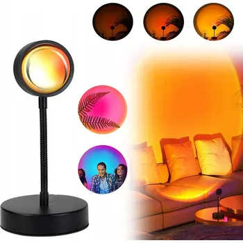 Lampička LAMPA ZÁPADU SLUNCE, LAMPA S USB, NASTAVITELNÁ VÝŠKA, NOČNÍ LAMPA LED