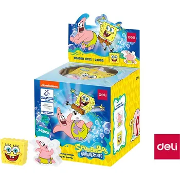 Pryž Guma mazací 2ks SPONGEBOB DELI