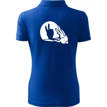 Zajíc stín mír - Polokošile dámská Pique Polo - XL ( Královská modrá )