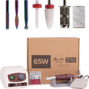 Bruska na nehty Molly Nails manikúra pedikúra nehtová Bruska bílá Silné frézy 65W