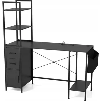 Psací stůl Obdélníkový psací stůl Costway 145 x 50 x 147,5 cm černý