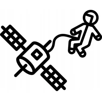 Samolepicí dekorace na vozidlo Samolepka na auto, satelit a kosmonaut