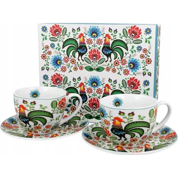 Duo Koguty Folk Šálek porcelán 250 ml 2 ks