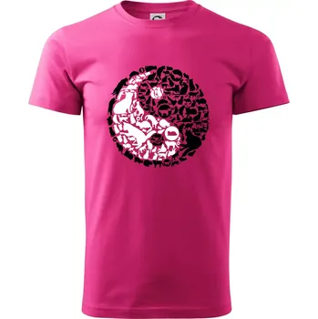 YinYang Cats - Klasické pánské triko vyšší gramáže - XS ( Purpurová )