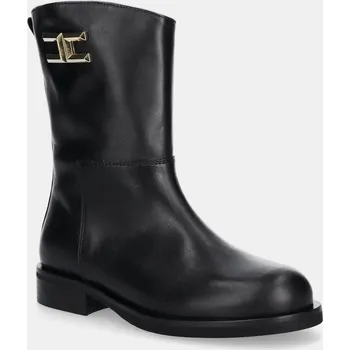 Dámské kozačky Dětské kožené boty Elisabetta Franchi černá barva, F4A5-E0445 F4A5.E0445 99X, EUR 35