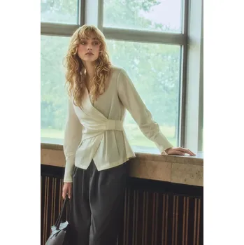 Dámská košile Bavlněná košile Answear.LAB ST.BL.1158.TOS bílá 00X, vel. S