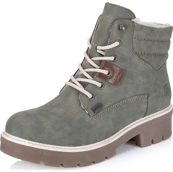Dámské kozačky Dámská kotníková obuv RIEKER Y8120-54 zelená W5 42