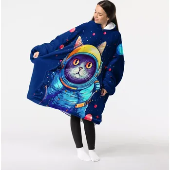 Dětská deka Astronaut Cat Huggie - Mikinová deka