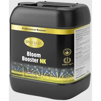 Hnojivo Gold Label Ultra NK 5L (Gold Label&nbsp;Ultra NK je vysoce koncentrovaný květový stimulátor obsahující dusík (N), draslík (K) a huminové kyseliny, který je navržen pro podporu intenzivního kvetení a produkci silných, zdravých květů. Objem: 5L.)