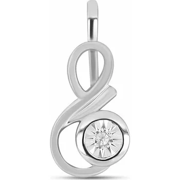Přívěsek Přívěsek stříbrný s broušeným diamantem Ag 925 017315 DIA 1,6 cm, 1,1 g