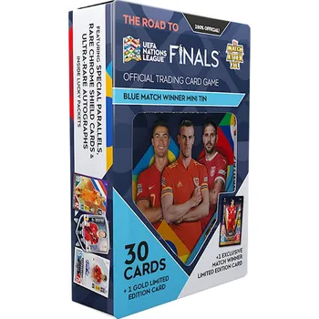 Karetní hra 2022/23 Topps Match Attax 101 The Road to UEFA Nations League Finals Blue Tin Box