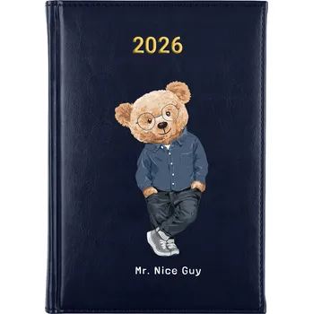 Kalendář Knižkový kalendář 2026 A5 FunnyCase modrý