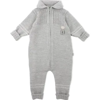 Dětský merino overal Classic "Medium Grey" Lillelam VELIKOST: 92/2 roky