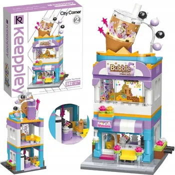 ostatní stavebnice Qman City Corner C0108: Bubble Tea Obchod / Čajovna