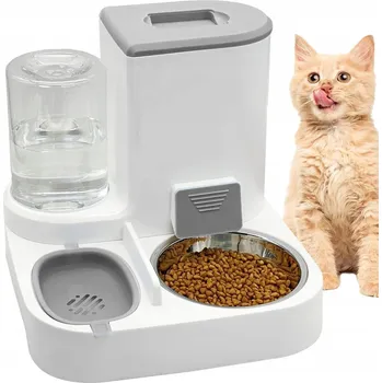Miska pro psa VÝDEJNÍK VODY NA VODU A KRMIVO MISKA PRO KOČKY A PSY DÁVKOVAČ 2V1 2200 ML