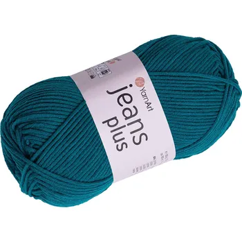 Galanterie Pletací příze Jeans Plus 100 g, barva 21 (63) zelená smaragdová