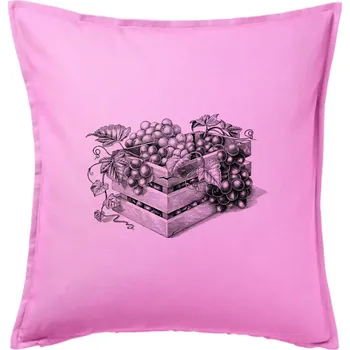 Polštář Bedna s vínem - Polštář 50x50 - 50x50 - Pouze potah ( Růžová )