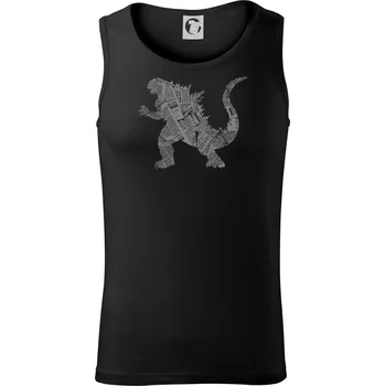 Pánské termoprádlo Kaiju godzilla noviny - Tílko pánské Core - M ( Černá )
