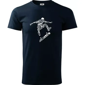 Pánské tričko Skater icons - Triko extra velké (5-8XL) - 6XL ( Námořní modrá (velmi tmavá - téměř černá) )