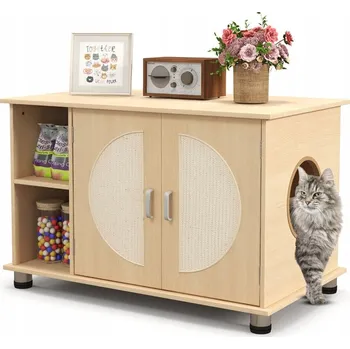 Budka na záchod Domeček pro kočky 82 x 48 x 52 cm