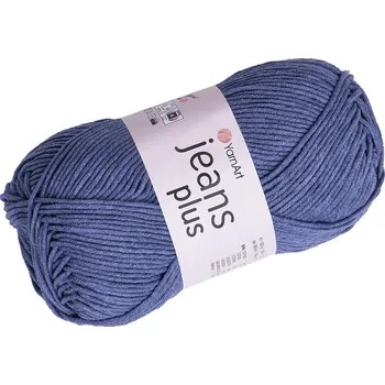 Příze Pletací příze Jeans Plus 100 g, barva 23 (68) šedá