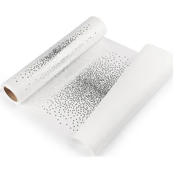 Velvet / samet k výrobě běhounů a dekorací šíře 28 cm Varianta: 1 bílá stříbrná, Balení: 2.7 m