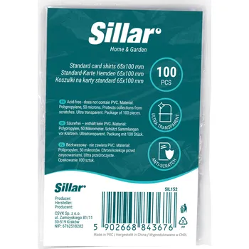 Příslušenství k deskovým hrám Obaly na sběratelské karty Sillar Standard 65 x 100 mm 50 mikronů
