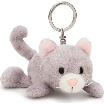 Hračka NICI klíčenka Kočka šedá 10cm, ležící GREEN