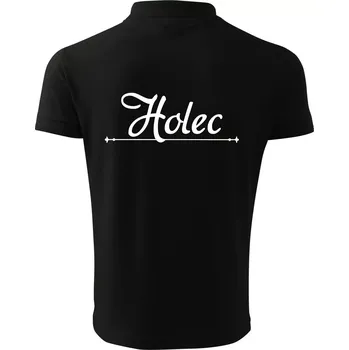 Pánská košile Staročeština - Holec - holobrádek nebo plešoun - Polokošile pánská Pique Polo 203 - L ( Černá )