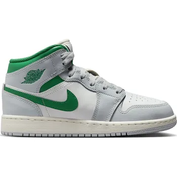 Dámské tenisky Jordan 1 Mid White Pure Platinum Pine Green (GS) Velikost: 39 DQ8423-142