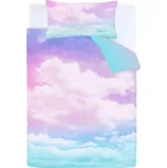 Modré/růžové dětské povlečení na dvoulůžko 200x200 cm Ombre Rainbow Clouds – Catherine Lansfield ID_1800679