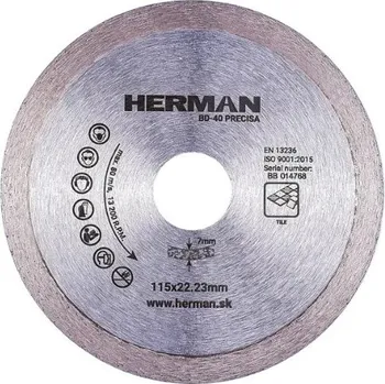 Brusný kotouč HERMAN Diamantový kotouč BD-40 Precisa 115 mm