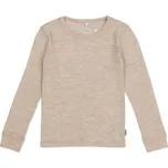 Dětské merino triko "Light Beige" Lillelam VELIKOST: 128/8 let