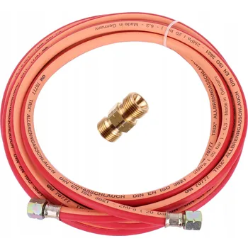 Plynová hadice Gumová hadice na propan-butan CFH 5m, koncovky 3/8"LH levý závit + vsuvka prodlužka