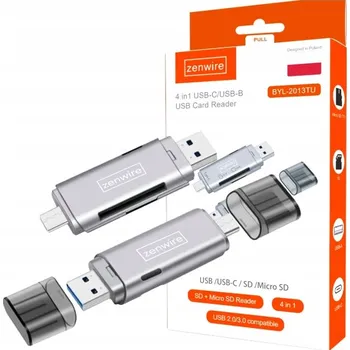Čtečka paměťových karet Čtečka paměťových karet Zenwire USB 3.0/USB-C 5 GB/s microSD/SD