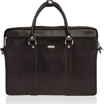 Solier SL03 Kilbridge Pánská kožená brašna na notebook hnědá